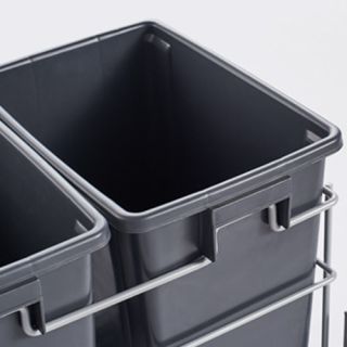 سطل زباله دو قلو 17 لیتری با ریل تاندم هایگلد مدل HGD-307012