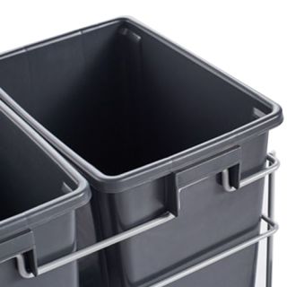 سطل زباله دو قلو 17 لیتری با ریل تاندم هایگلد مدل HGD-307012
